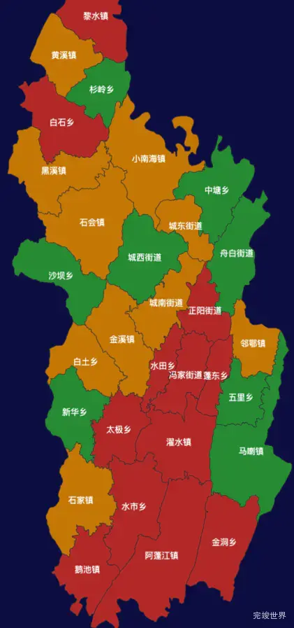 黔江区geoJson地图渲染实例